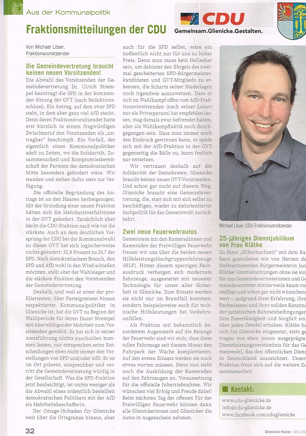 Glienicker Kurier Mai 2026